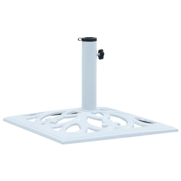 vidaXL Parasollfot hvit 12 kg 49 cm støpejern