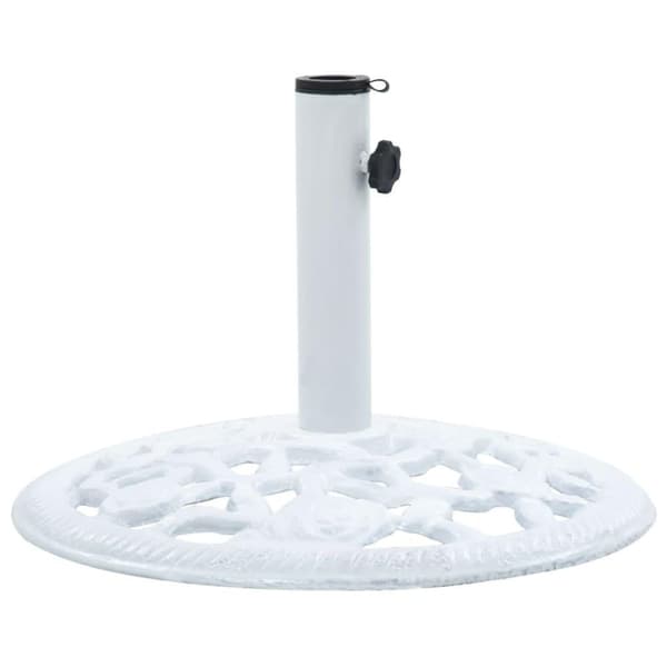 vidaXL parasolfod 12 kg 48 cm støbejern hvid