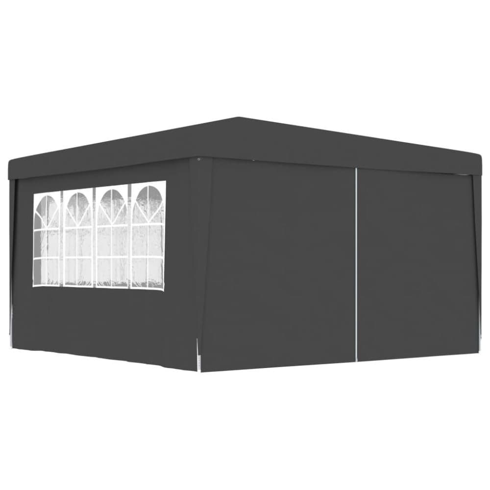 vidaXL Professionellt partytält med väggar 4x4 m antracit 90 g/m²