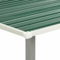 Miniatyrbillede 9 af 10: vidaXL haveskur med skydedøre 386 x 259 x 178 cm stål grøn