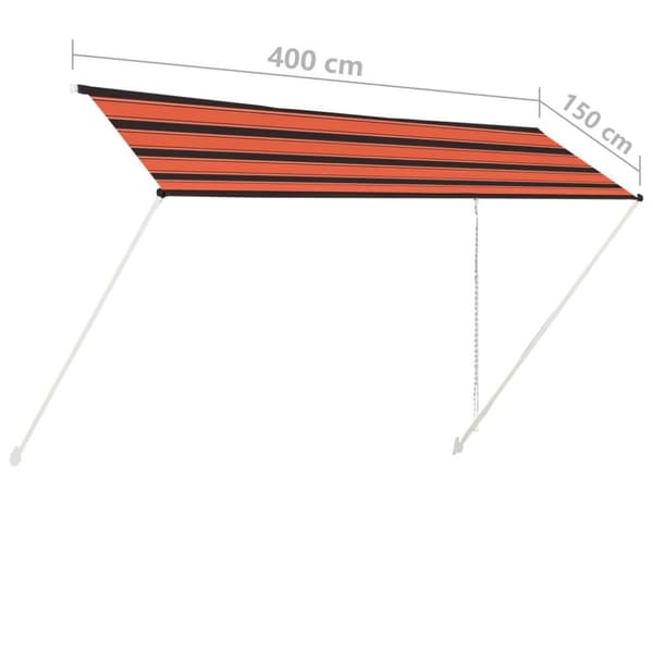 vidaXL Markis 400x150 cm orange och brun