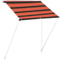 Miniatyrbilde 1 av 10: vidaXL Uttrekkbar markise 150x150 cm oransje og brun