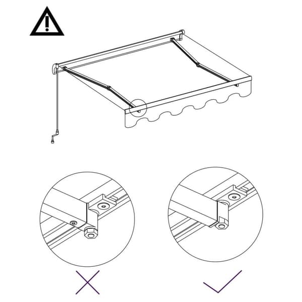 vidaXL Manuell uttrekkbar markise 450x300 cm antrasitt