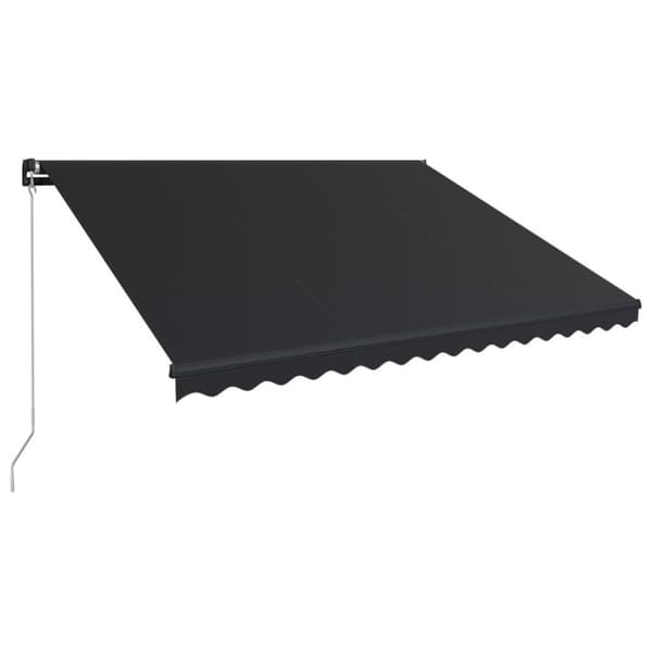 vidaXL Manuell uttrekkbar markise 450x300 cm antrasitt