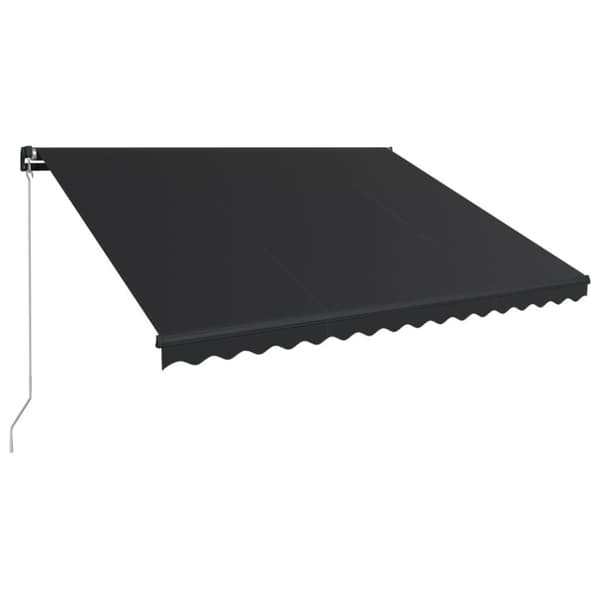 vidaXL markise m. LED-lys 450x300 cm manuel betjening antracitgrå