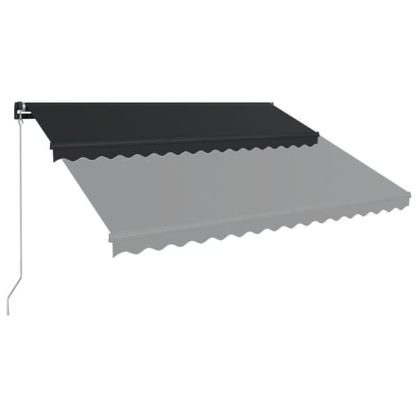 vidaXL Manuell uttrekkbar markise med LED 450x300 cm antrasitt