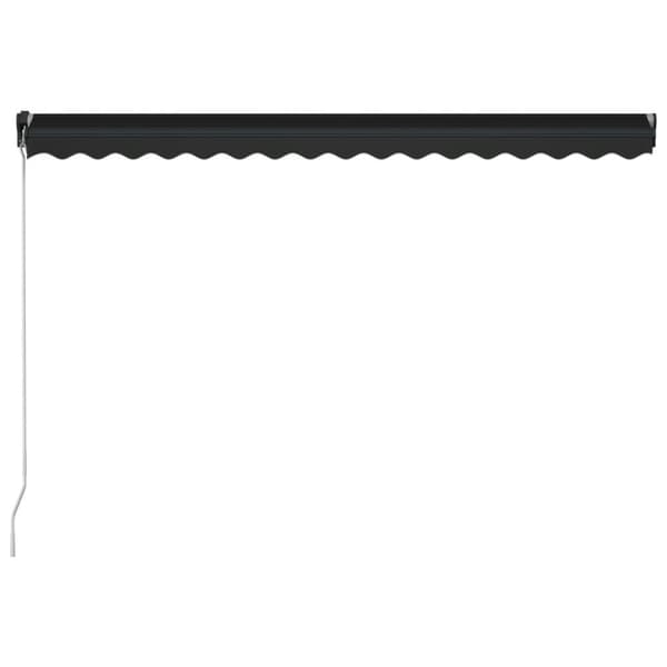 vidaXL Manuell uttrekkbar markise med LED 450x300 cm antrasitt
