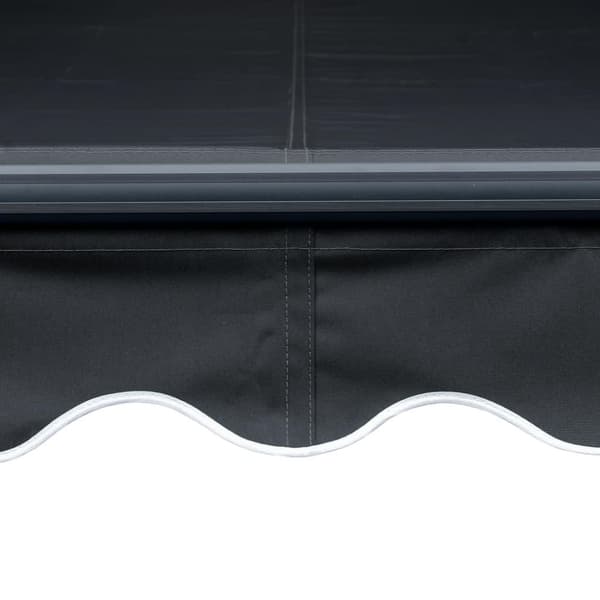vidaXL Manuell uttrekkbar markise med LED 450x300 cm antrasitt