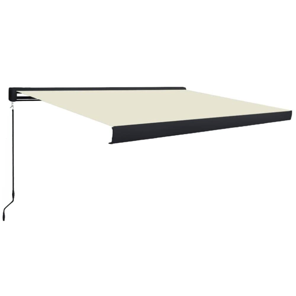 vidaXL Markis manuell 400x300 cm gräddvit