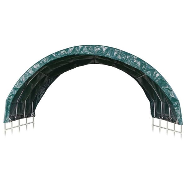 vidaXL Kvegtelt PVC 3,7x3,7 m grønn