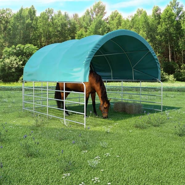 vidaXL Kvegtelt PVC 3,7x3,7 m grønn