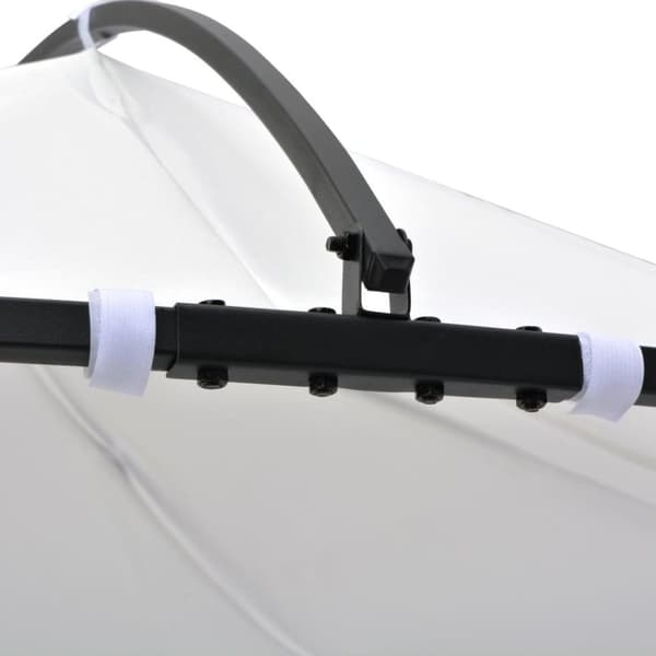 vidaXL Paviljong 300x290 cm vit rund