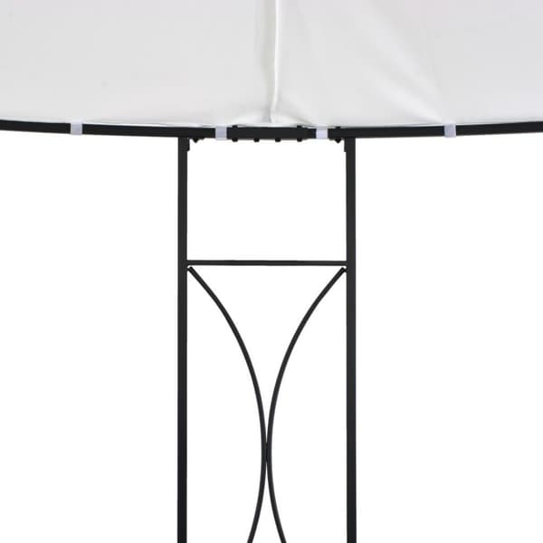 vidaXL Paviljong 300x290 cm vit rund
