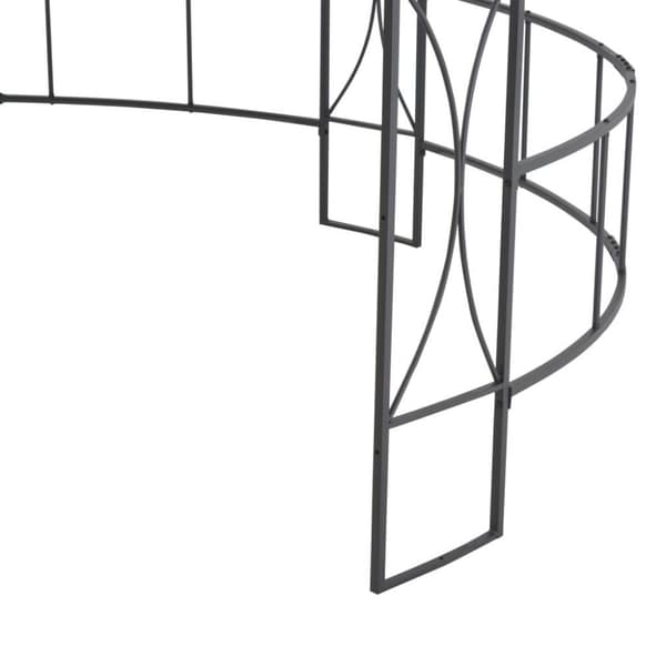 vidaXL Paviljong 300x290 cm vit rund