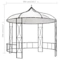 Miniatyrbillede 6 af 6: vidaXL pavillon 300x290 cm rund hvid