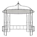 Miniatyrbillede 2 af 6: vidaXL pavillon 300x290 cm rund hvid