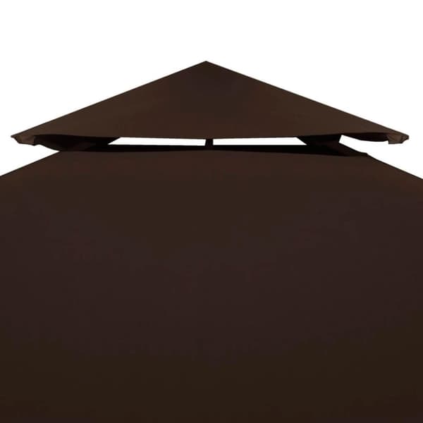 vidaXL Dobbel toppduk til paviljong 310 g/m² 3x3 m brun