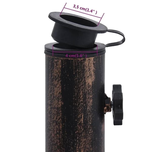 vidaXL Parasollfot bronse 12 kg 49 cm støpejern