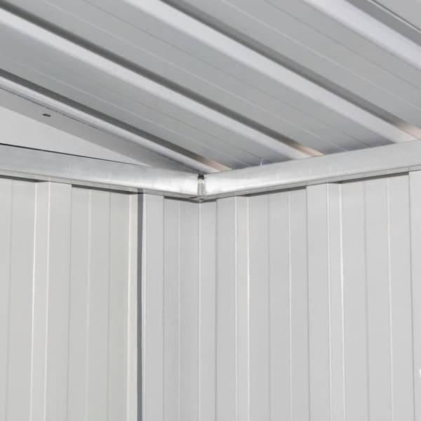 vidaXL opbevaringsskur til haven 204x132x186 cm stål brun