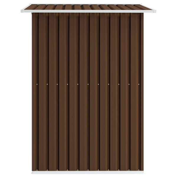 vidaXL Förvaringsbod brun 204x132x186 cm stål