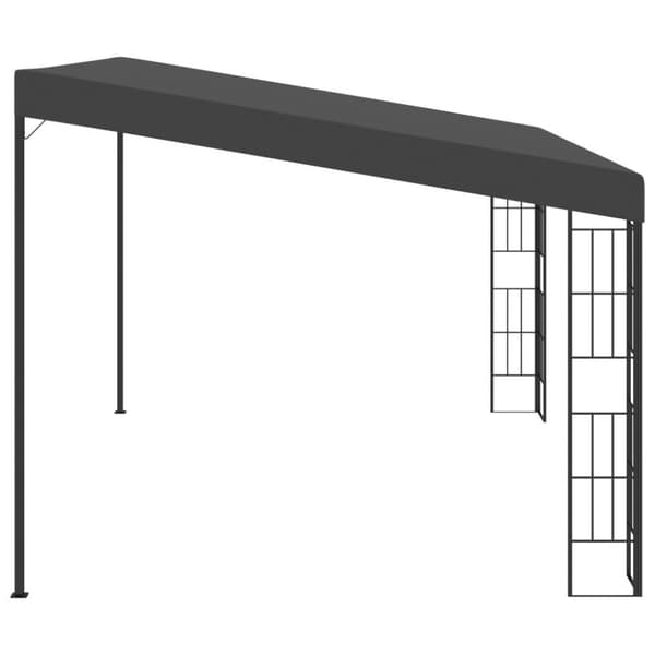vidaXL Veggmontert paviljong 3x4 m antrasitt stoff