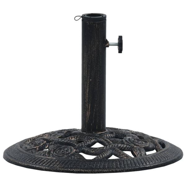 vidaXL Parasollbase svart og bronse 9 kg 40 cm støpejern