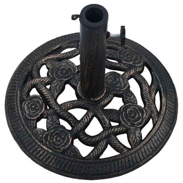 vidaXL Parasollbase svart og bronse 9 kg 40 cm støpejern