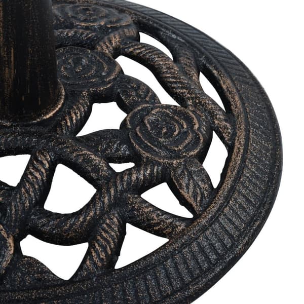 vidaXL Parasollbase svart og bronse 9 kg 40 cm støpejern