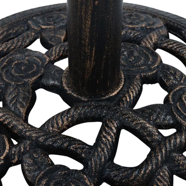 vidaXL Parasollbase svart og bronse 9 kg 40 cm støpejern