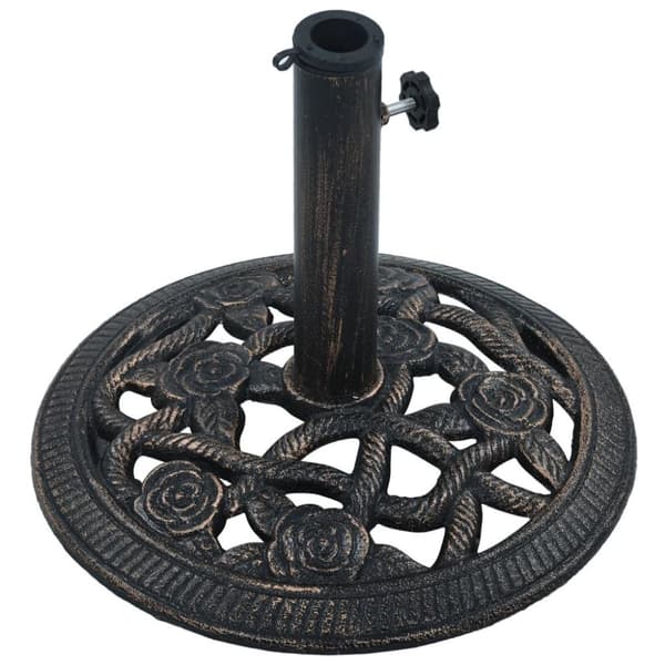vidaXL Parasollbase svart og bronse 9 kg 40 cm støpejern