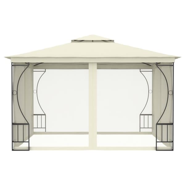 vidaXL pavillon med net 300x300x265 cm cremefarvet