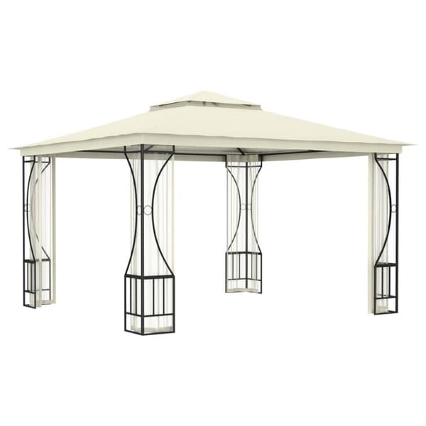 vidaXL pavillon med net 300x300x265 cm cremefarvet