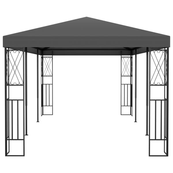 vidaXL pavillon 3x6 m stof antracitgrå