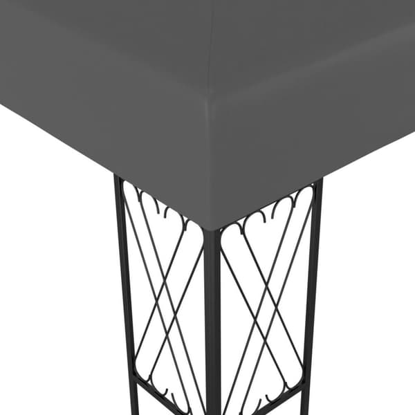 vidaXL pavillon 3x6 m stof antracitgrå