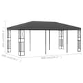 Miniatyrbillede 6 af 6: vidaXL pavillon 3x6 m stof antracitgrå