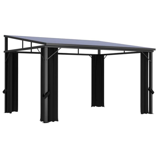vidaXL Huvimaja verhoilla 405x294x244 cm antrasiitti