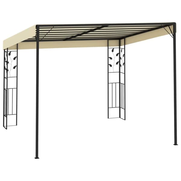 vidaXL vægmonteret pavillon 3x3x2,5 m cremefarvet