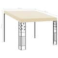 Miniatyrbillede 6 af 6: vidaXL vægmonteret pavillon 3x3x2,5 m cremefarvet