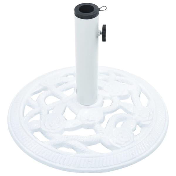 vidaXL Parasollbase hvit 9 kg 40 cm støpejern