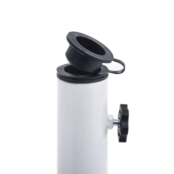 vidaXL Parasollbase hvit 9 kg 40 cm støpejern