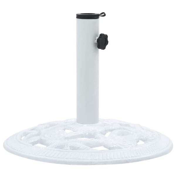 vidaXL Parasollbase hvit 9 kg 40 cm støpejern