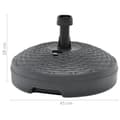 Miniatyrbilde 6 av 6: vidaXL Parasollfot sand/vann 20 L antrasitt plast rotting