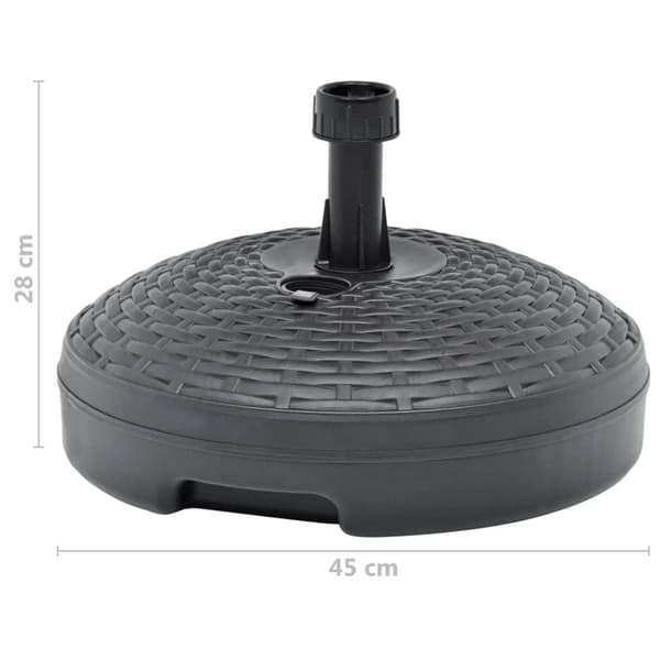 vidaXL Parasollfot sand/vann 20 L antrasitt plast rotting