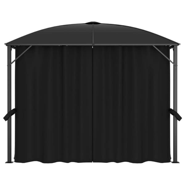vidaXL Paviljong med gardiner 300x300x265 m antrasitt