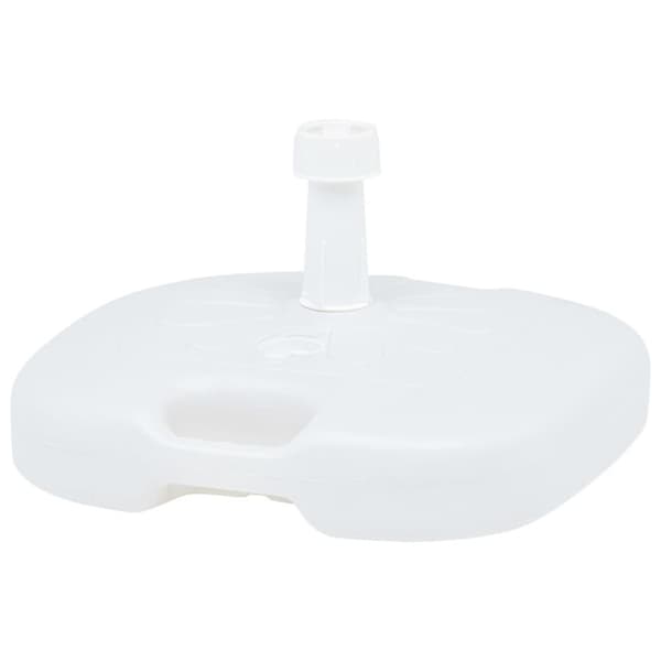 vidaXL Parasollfot sand/vattenfylld 16 L vit plast