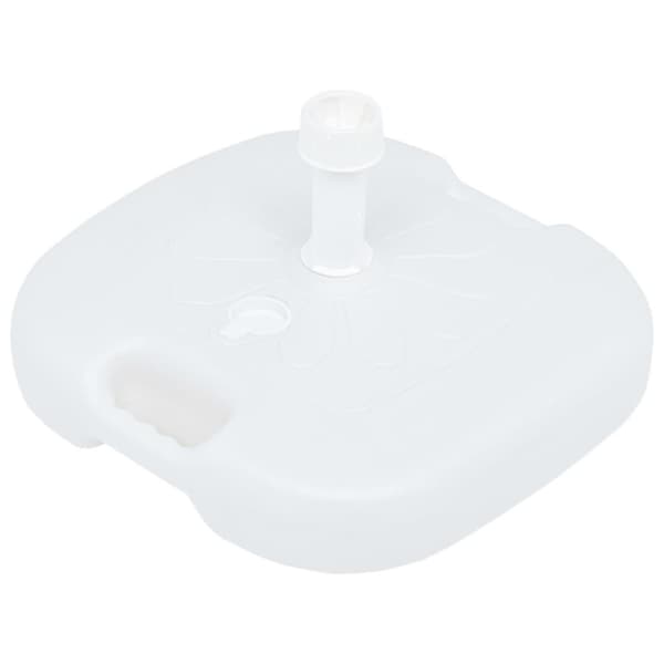 vidaXL parasolfod 16 l sand- eller vandfyld plastik hvid