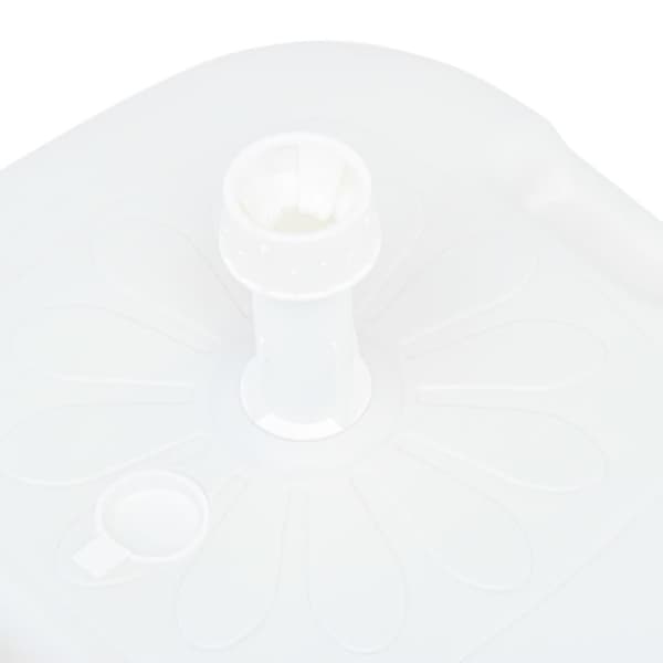 vidaXL parasolfod 16 l sand- eller vandfyld plastik hvid