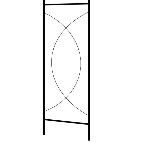 vidaXL Hagebue svart 150x34x240 cm jern