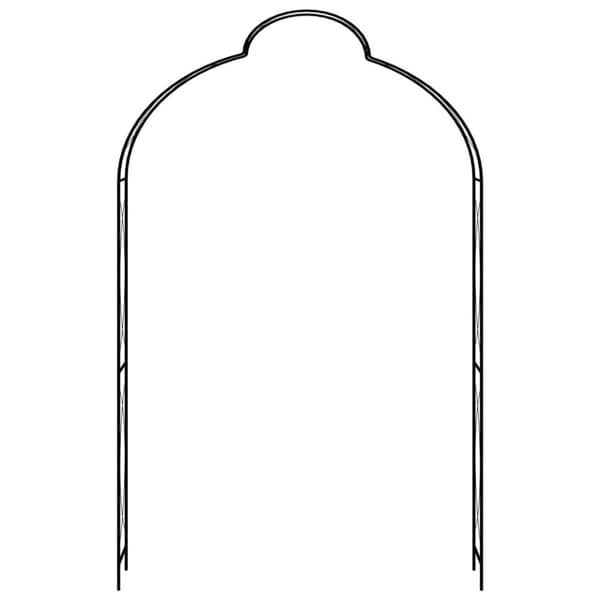 vidaXL Hagebue svart 150x34x240 cm jern