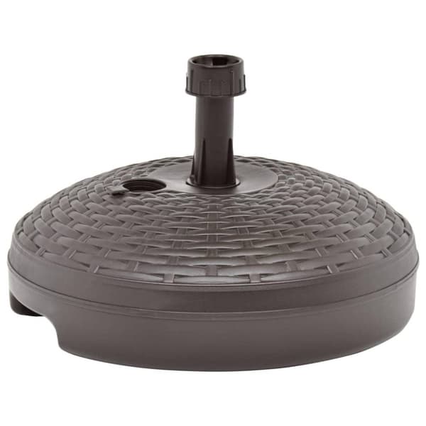vidaXL parasolfod 20 l sand- eller vandfyldt plastik rattanlook brun